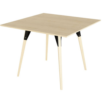 Clarke Square Table - Black, Small, Maple