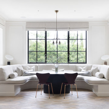 Classic Bespoke Handpainted Kitchen with Stained Oak Island