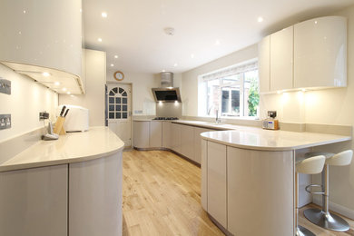 Design ideas for a medium sized contemporary kitchen in Surrey.