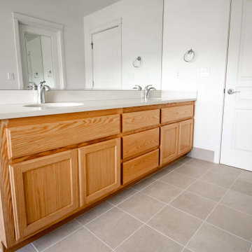 Slate Look in Master Bathroom