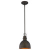 Nashua Hammered Pendant Lamp, Oil Rubbed Bronze