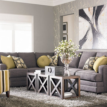 HGTV Home Custom Upholstery XL L-Shaped Sectional by Bassett Furniture