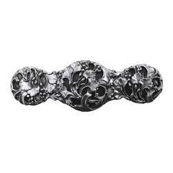 Inviting Home Inc. - Florid Leaves Pull, Satin Nickel - Cabinet And Drawer Handle Pulls