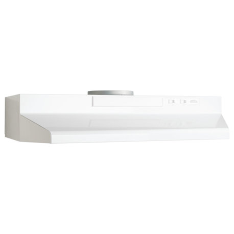 30" 2-Speed 4-Way Convertible Under Cabinet Range Hood, Monochromatic White