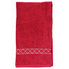 Sparkles Home Rhinestone Bath Towel with X Pattern - Red