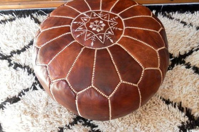 Moroccan Leather pouf