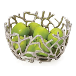 Branch Aluminum Round Bowl - Decorative Bowls