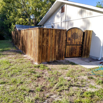 Fire finished with Custom Decorative gate and hidden vehicle access