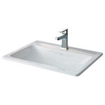 Cheviot - Cheviot Products Manhattan Drop-In Sink, 21 5/8", Single Hole Faucet Drilling - The sleek lines of the MANHATTAN Drop-In Sink make it an elegant addition to any modern bathroom.