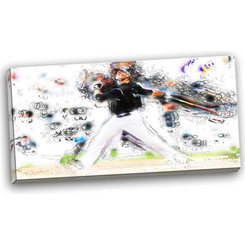 "Baseball Home Run" Canvas Painting