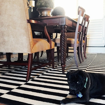 Black and White Dining Room