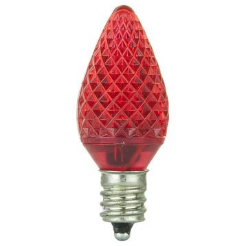 6 Pack Sunlite Led C7 0.4W Red Colored Night Light Bulbs Candelabra, E12, Base