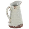 Set of 2 Light Brown Dolomite Vintage Vase 78661