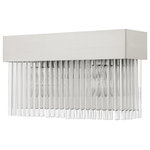 Livex Lighting - Livex Lighting 15712-91 Norwich - Two Light Wall Sconce - Shade Included: YesNorwich Two Light Wa Brushed Nickel BrushUL: Suitable for damp locations Energy Star Qualified: n/a ADA Certified: YES  *Number of Lights: Lamp: 2-*Wattage:60w Medium Base bulb(s) *Bulb Included:No *Bulb Type:Medium Base *Finish Type:Brushed Nickel