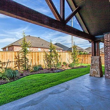Back patio and landscaping