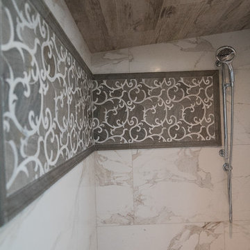 Bedroom transformed into a bathroom