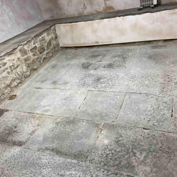 Tired Black Flagstone Floor Restored in Kendal Basement