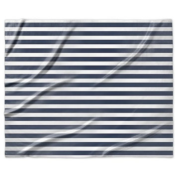 "Horizontal Thick Lines" Sherpa Blanket 60"x50"