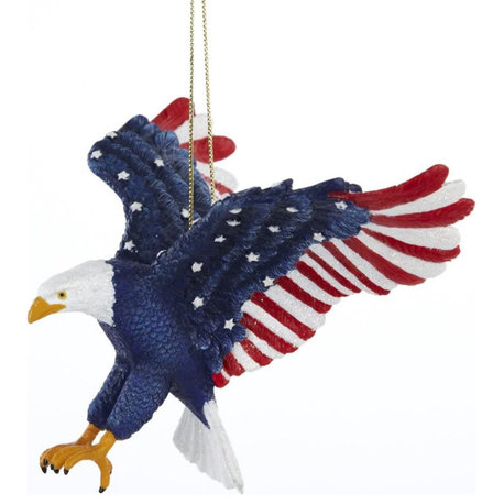 Kurt Adler Resin Stars & Stripes Eagle Christmas Tree Ornament