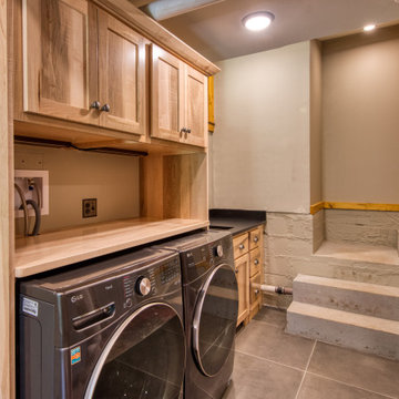 Laundry - Silver Maple custom cabinets