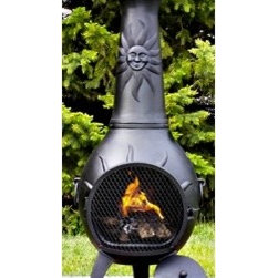 Blue Rooster Sun Stack Chiminea - Chimineas