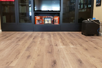 Home theater - modern home theater idea in Sacramento