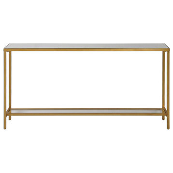 Hayley Console Table in Antiqued Gold