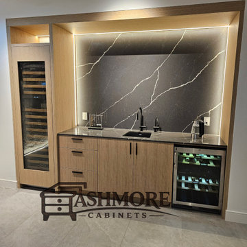 Home Bar with Custom Cabinetry & Wine Storage