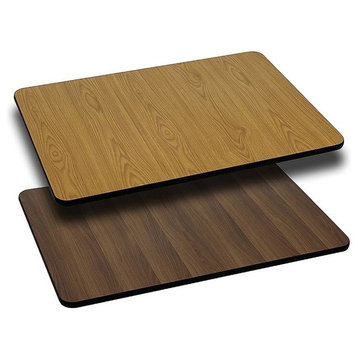 30''x42'' Rectangular Table Top With Natural or Walnut Reversible Laminate Top