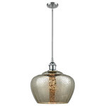 Innovations Lighting - 1-Light LED Large Fenton 11" Pendant, Polished Chrome, Glass: Mercury - A truly dynamic fixture, the Ballston fits seamlessly amidst most decor styles. Its sleek design and vast offering of finishes and shade options makes the Ballston an easy choice for all homes.