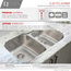 32"L x 20.75"W Stainless Steel Double Basin Dual Mount Kitchen Sink