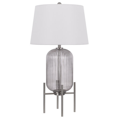 Cal Lighting BO-3047TB Belleville 33" Tall Buffet Table Lamp - Brushed Steel