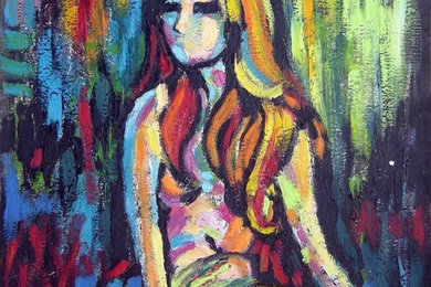 Huile sur papier