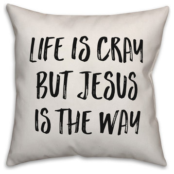 Jesus is the Way, Throw Pillow Cover, 18"x18"