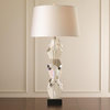 Oversize Stacked Crystal Block Table Lamp Faceted 43 in Large Solid Heavy Triple