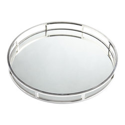 STRIKING STEEL SERVING TRAY &ndash; ROUND - NEW - Serving Trays