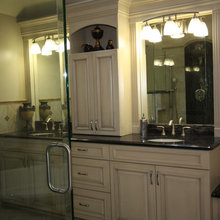 corner tub to cabinet