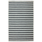 Mohawk - Monterey Stripe Blue Rug, 5'x8' - Inspired by the rush of color and cool waters of the Pacific Ocean, the Monterey brings the beauty of the beach to your home. Alternating hues of blue waters, light teal and sand bring this striped rug into a class of its own. Part of our Naples Collection, the Monterey is crafted with the proven, wear-free performance of our exclusive nylon fiber.
