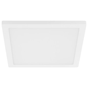 1-Light, 24W LED Square Ceiling/Wall Light, White/White Acrylic Shade