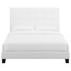 Modway Melanie Full Tufted Button Upholstered Fabric Platform Bed in White