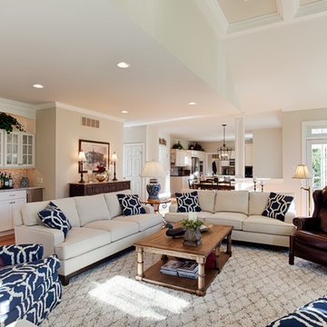 Malvern, PA Home Remodel: Family Room with view of Kitchen
