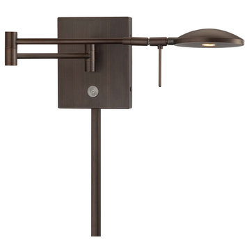George Kovacs George's Reading Room LED Swing Arm Wall Lamp, Copper Bronze Patin