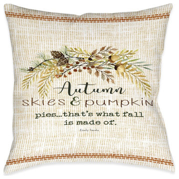 Autumn Skies Indoor Decorative Pillow, 18"x18"