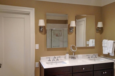 Example of a transitional bathroom design in Cleveland