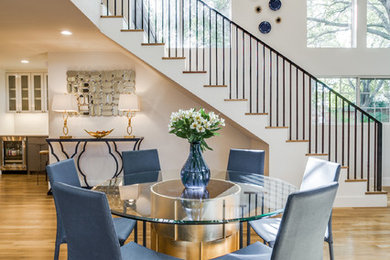 Trendy dining room photo in Dallas