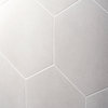 Klyda White 12.6  x 14.5  Hexagon Porcelain Floor and Wall Tile (10.51 sqft)