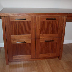 Custom Solid Wood Desks - Filing Cabinets