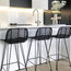 Rattan Bali Bar Stools, Black, Set of 4