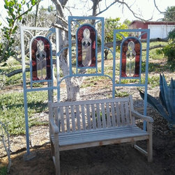 stained glass meditation bench - Products