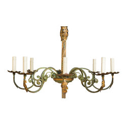 Antique French Iron Chandelier - Chandeliers